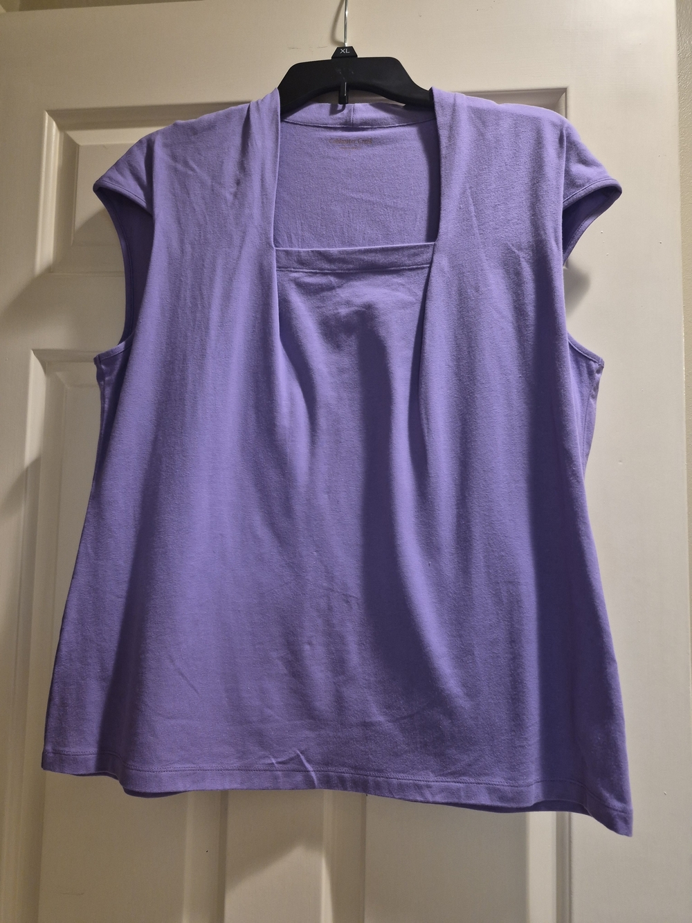 NWOT-Coldwater Creek Lavender Cap Sleeve Shell Top, Large, Never Worn